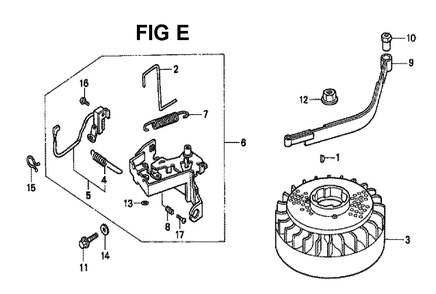Fig-10 Diagram and Parts List for GXV160K1 Type A1 Honda Engine