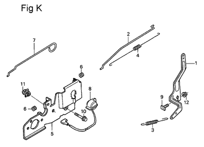 Fig-11 Diagram and Parts List for GSV190A Type N1AF Honda Engine