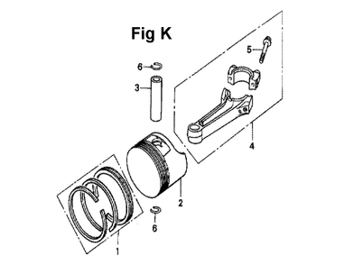 Fig-8 Diagram and Parts List for GXV140 Type N2 Honda Engine