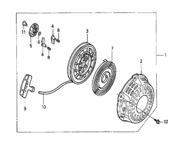 Fig-0 Diagram and Parts List for GX120K1 Type WIH Honda Engine
