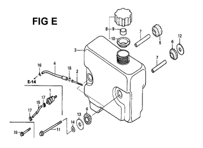 Fig-1 Diagram and Parts List for GXV340K1 Type DN4 Honda Engine
