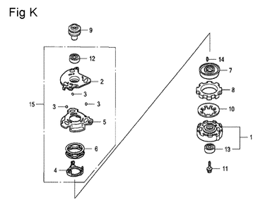 Fig-11 Diagram and Parts List for GCV160LA0 Type BHH Honda Engine