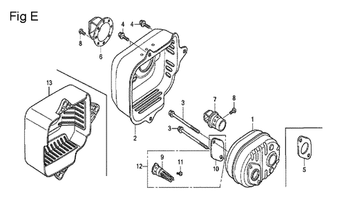 Fig-5 Diagram and Parts List for GCV160LA0 Type N1A Honda Engine