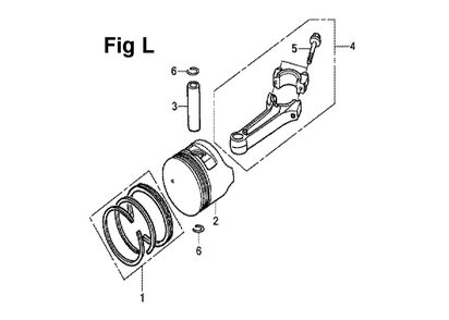 Fig-7 Diagram and Parts List for GXV160UH2 Type TBE Honda Engine