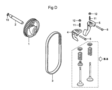 Fig-4 Diagram and Parts List for GC160A Type QHA Honda Engine