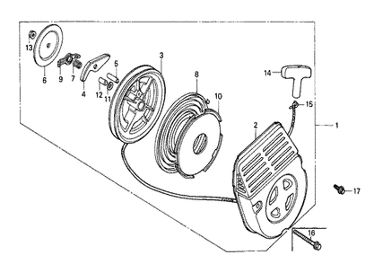 Fig-0 Diagram and Parts List for GX160K1 Type LMT Honda Engine