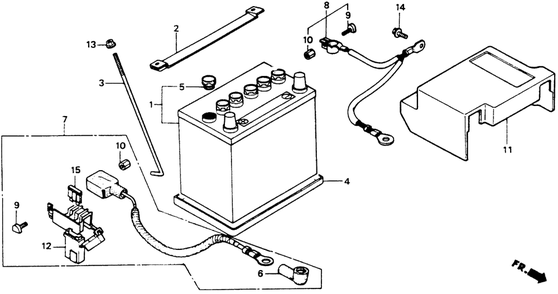 Part Location Diagram of 32410-751-000 Honda Cable Assembly., Starter