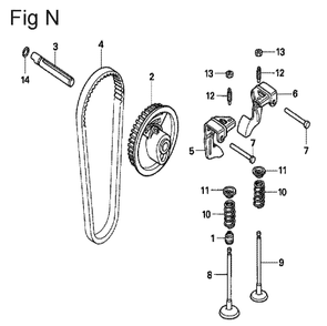 Fig-14 Diagram and Parts List for GX100U Type QE Honda Engine