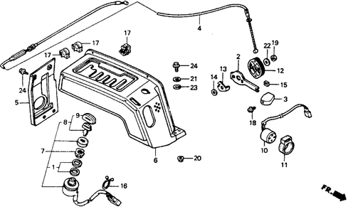 Part Location Diagram of 35110-VA3-902 Honda Sup; Key Assembly., Combination Switch