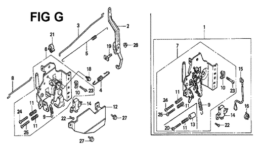 Fig-11 Diagram and Parts List for GXV160K1 Type N1S Honda Engine