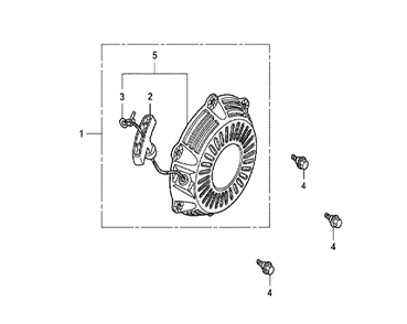 Fig-0 Diagram and Parts List for GX100 Type QA2 Honda Engine