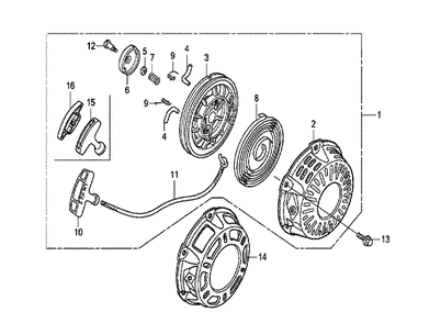 Fig-0 Diagram and Parts List for GX160UT1 Type VA2 Honda Engine