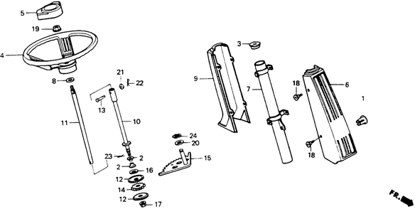 Part Location Diagram of 94201-30220 Honda Pin, Split (3.0x22)