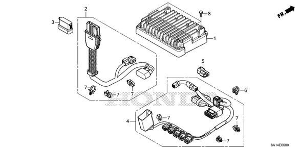 Wire Harness - Pdu Diagram and Parts List for GXE20S (Type V3)(GMACK-1000001-9999999) Honda Engine