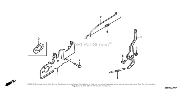 Control (2) Diagram and Parts List for GSV190LA (typeS3T)(GJACA-1035731) Honda Engine