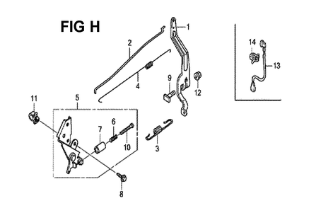 Fig-10 Diagram and Parts List for GXV160UH2 Type N1 Honda Engine