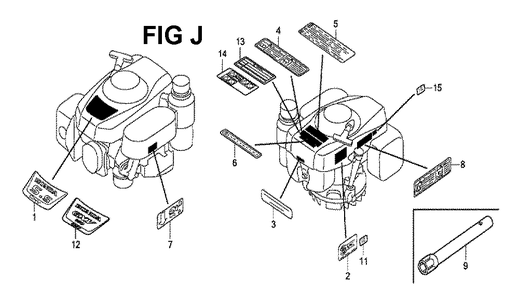 Fig-6 Diagram and Parts List for GXV160H2 Type SFL Honda Engine