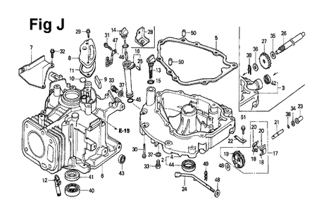Fig-2 Diagram and Parts List for GXV120 Type N2F Honda Engine