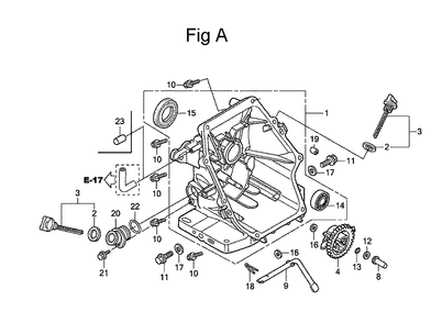 Fig-1 Diagram and Parts List for GC135 Type WKT2 Honda Engine