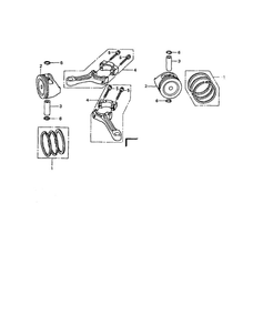 Piston Connecting Rod Diagram and Parts List for GCV-530-EXA2  Honda Engine