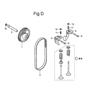 Fig-4 Diagram and Parts List for GC135 Type QHA Honda Engine