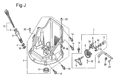 Fig-10 Diagram and Parts List for GCV160LE Type A7H1 Honda Engine