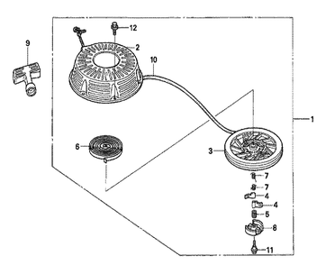 Fig-0 Diagram and Parts List for GXV530 Type QRA4 Honda Engine