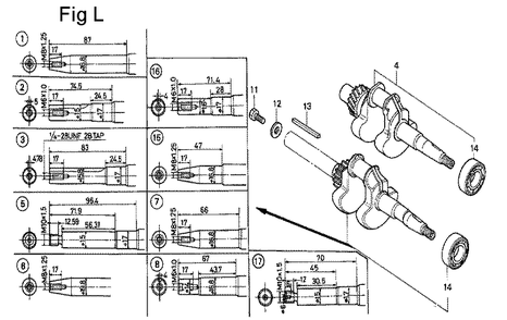 Fig-12 Diagram and Parts List for G100K1 Type ST Honda Engine