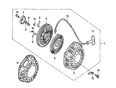 Fig-0 Diagram and Parts List for GX160U1 Type UXU Honda Engine