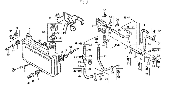 Fig-10 Diagram and Parts List for GC160A Type QED Honda Engine