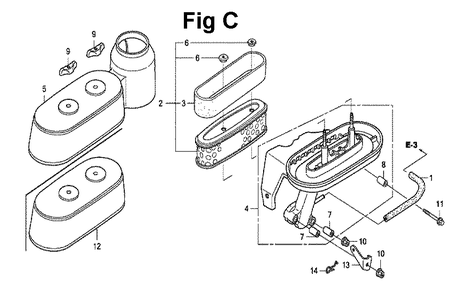 Fig-13 Diagram and Parts List for GXV160UH2 Type N1 Honda Engine