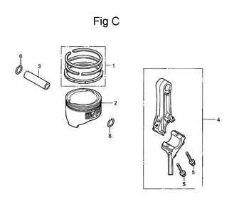Fig-3 Diagram and Parts List for GC135 Type WKT2 Honda Engine