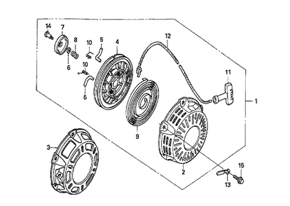 Fig-0 Diagram and Parts List for GX160U1 Type QXC6 Honda Engine