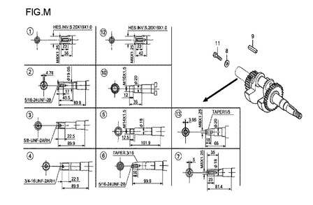 Fig-13 Diagram and Parts List for GX120T1 Type VPM4 Honda Engine