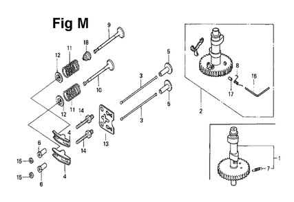 Fig-7 Diagram and Parts List for GXV140 Type N1 Honda Engine