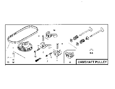 Camshaft pulley Diagram and Parts List for GCV160-LA0S3-ED  Honda Engine