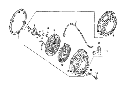 Fig-0 Diagram and Parts List for GX200U Type HXU Honda Engine