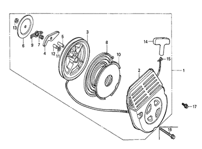 Part Location Diagram of 16500-ZH8-860 Honda Control Assembly (Remote)