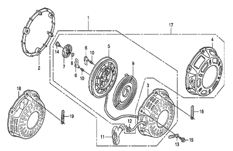 Fig-0 Diagram and Parts List for GX200 Type QX Honda Engine