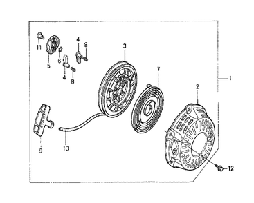 Fig-0 Diagram and Parts List for GX120K1 (HXU)(43-9099999) Honda Engine