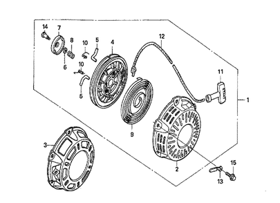 Fig-0 Diagram and Parts List for GX160U1 Type VA2 Honda Engine