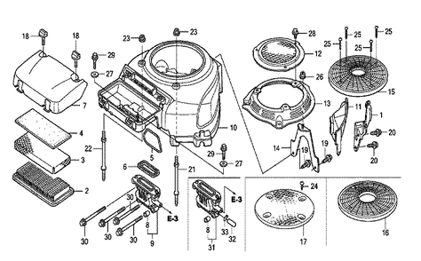 Fig-0 Diagram and Parts List for GXV530U Type QXA4 Honda Engine