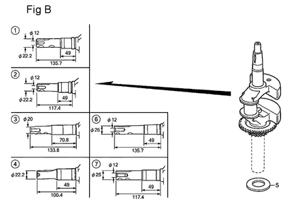 Fig-2 Diagram and Parts List for GSV190A Type S1A Honda Engine