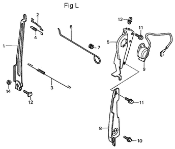 Fig-12 Diagram and Parts List for GC190A Type QHAF Honda Engine