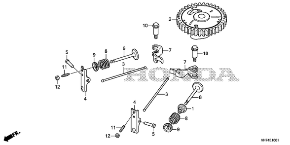 Camshaft (Hrx217k6) Diagram and Parts List for HRX217K6 (Type  HYA)(MAMA-1000001 - 9999999) Honda Lawn Mower