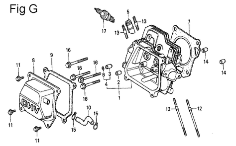 Fig-4 Diagram and Parts List for GX140 Type VET Honda Engine