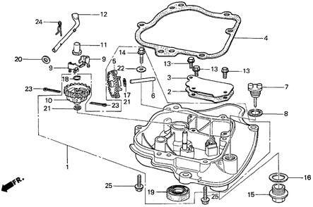 Part Location Diagram of 16531-896-000 Honda Slider-Governor