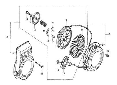 Fig-0 Diagram and Parts List for G100K1 Type Q1 Honda Engine