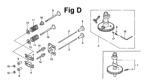 Fig-5 Diagram and Parts List for GXV140 Type A1 Honda Engine