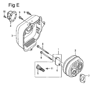 Fig-5 Diagram and Parts List for GCV160LA Type A1AF Honda Engine